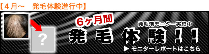 発毛体験進行中